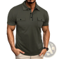 Men's Dual Pocket Short Sleeve Cotton Blend Polo Shirt