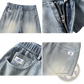 Men's Elastic Waist Light Wash Denim Shorts