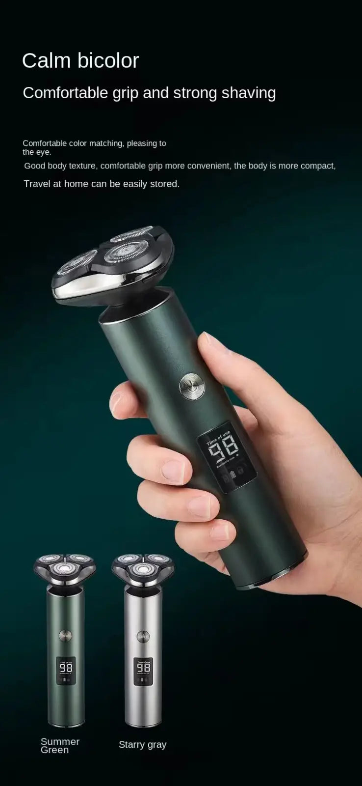 Men's Electric Shaver Triple Head Portable Razor