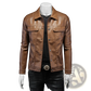 Men's Faux Leather Button Front Motorcycle Jacket
