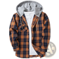 Men's Fleece Lined Plaid Flannel Hooded Shirt