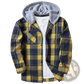 Men's Fleece Lined Plaid Flannel Hooded Shirt