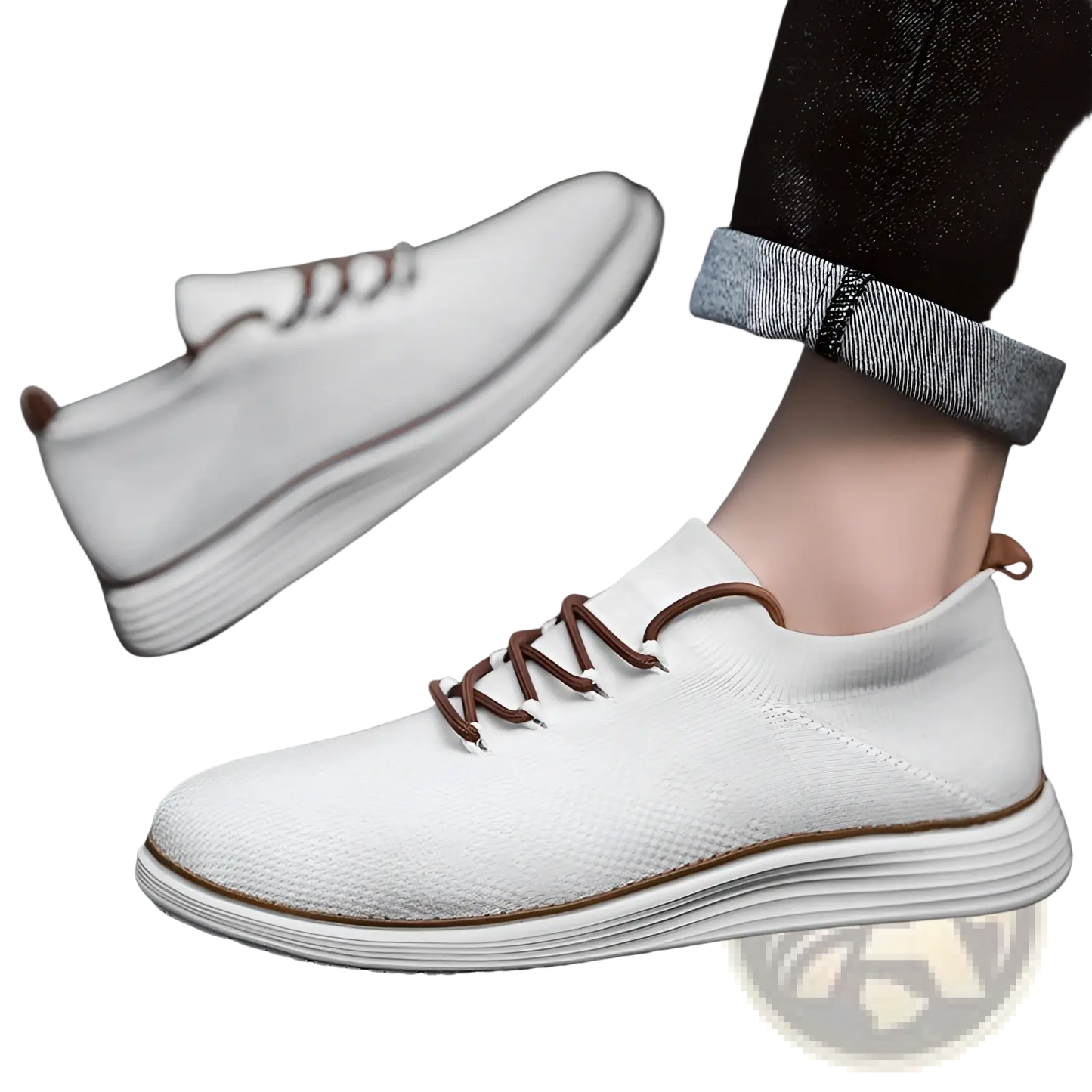 Men's Flyknit Casual Breathable Lace Up Sneakers