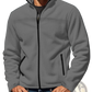 Men's Full Zip Polar Fleece Stand Collar Jacket