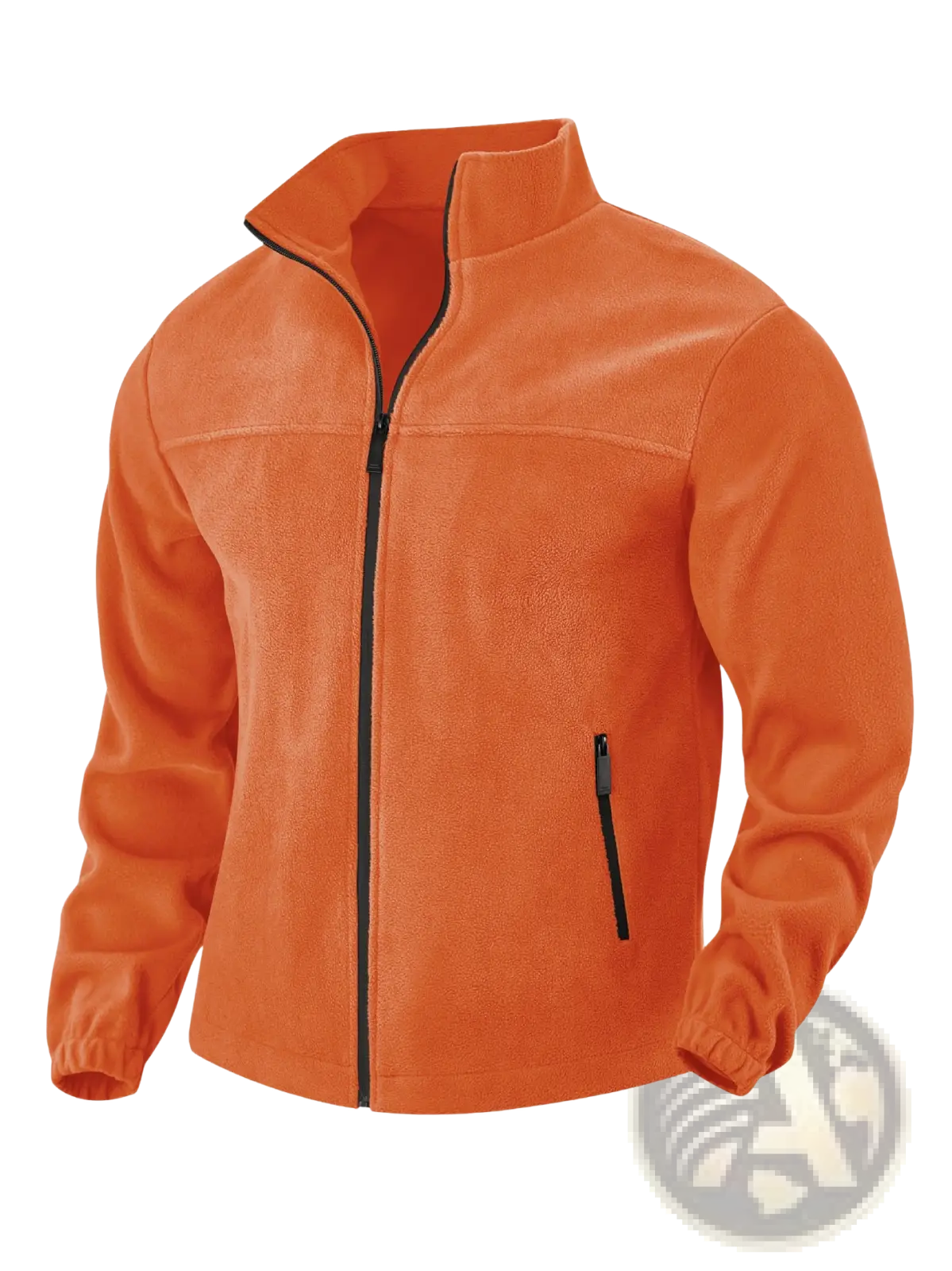 Men's Full Zip Polar Fleece Stand Collar Jacket