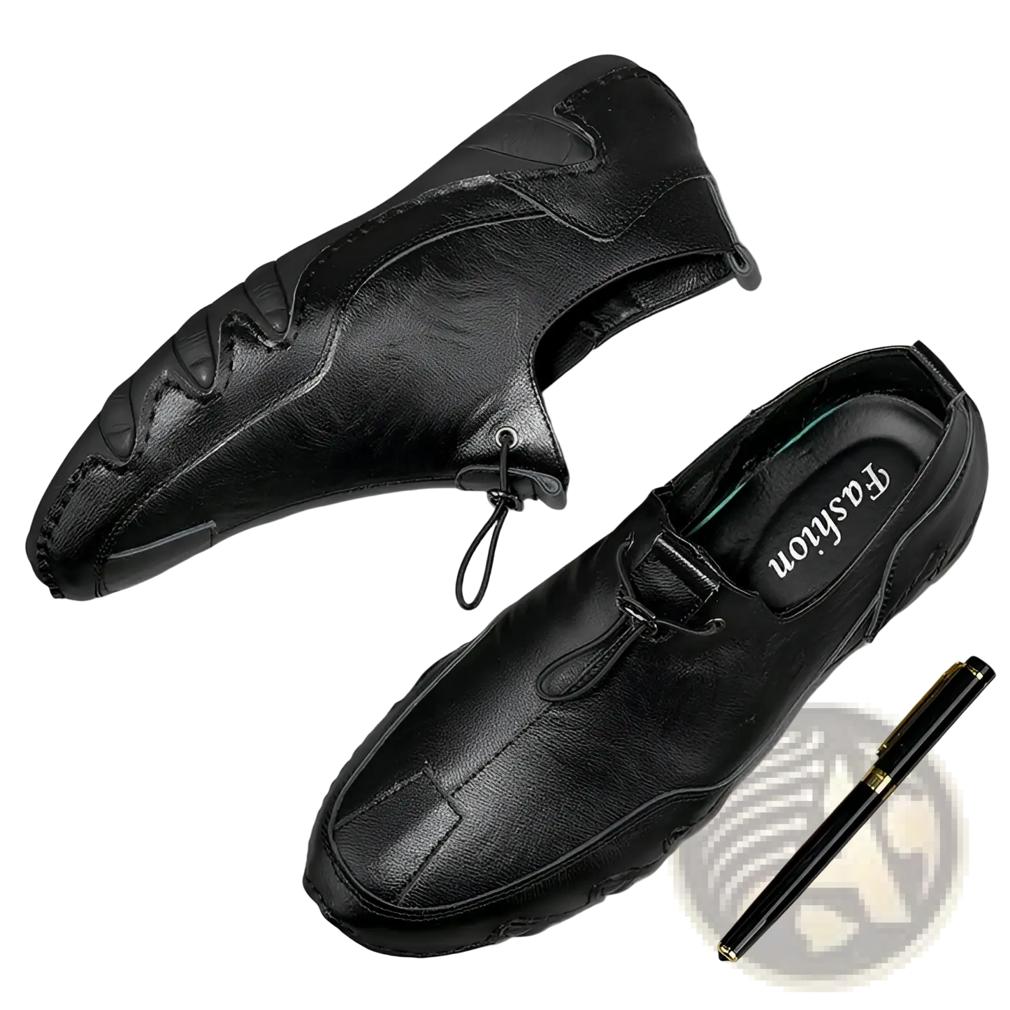 Men's Genuine Leather Slip on Casual Sports Shoes