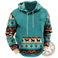 Men's Geometric Tribal Print Streetwear Pullover Hoodie