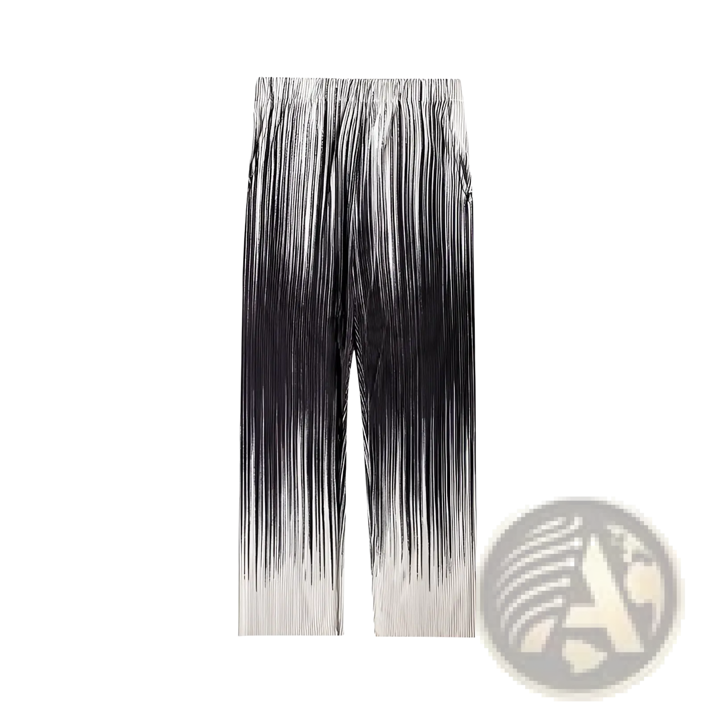 Men's Gradient Pleated Wide Leg Drape Pants