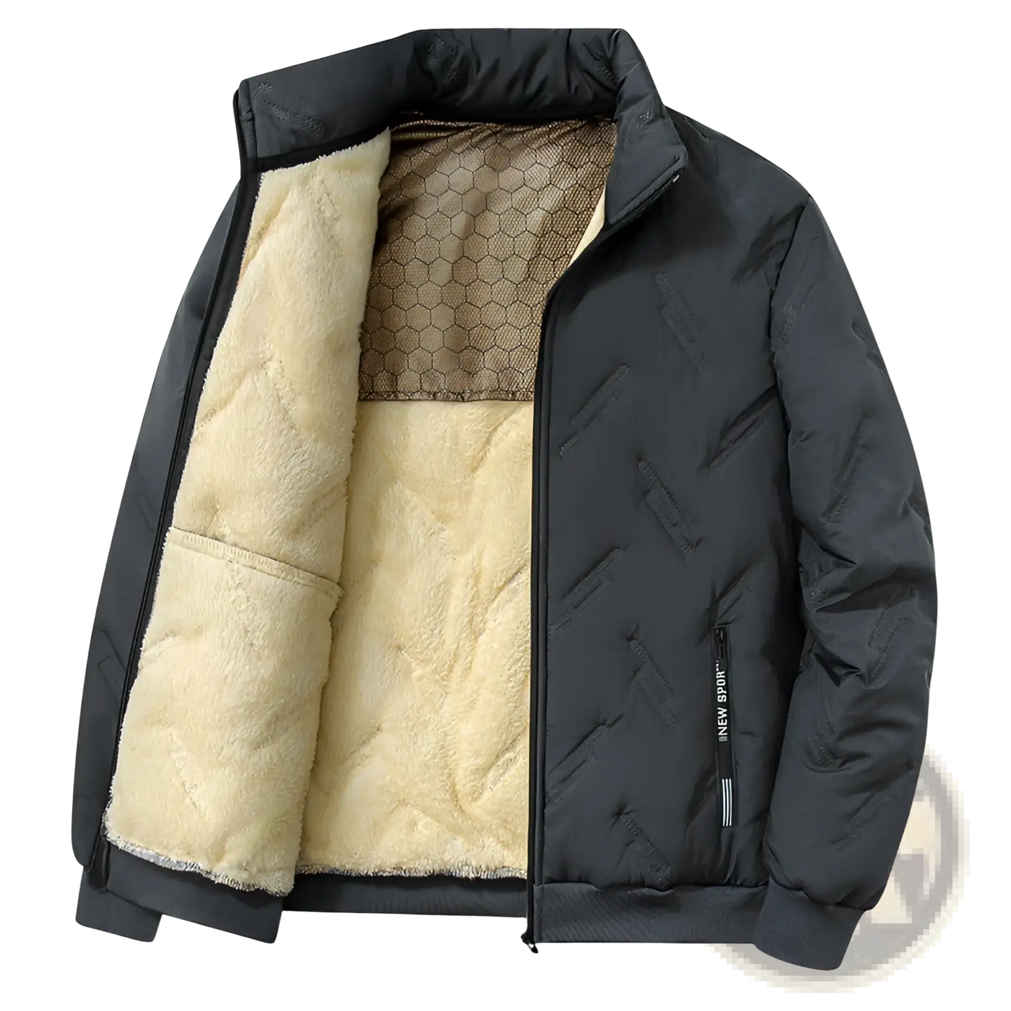 Men's Graphene Quilted Winter Jacket with Fleece Lining