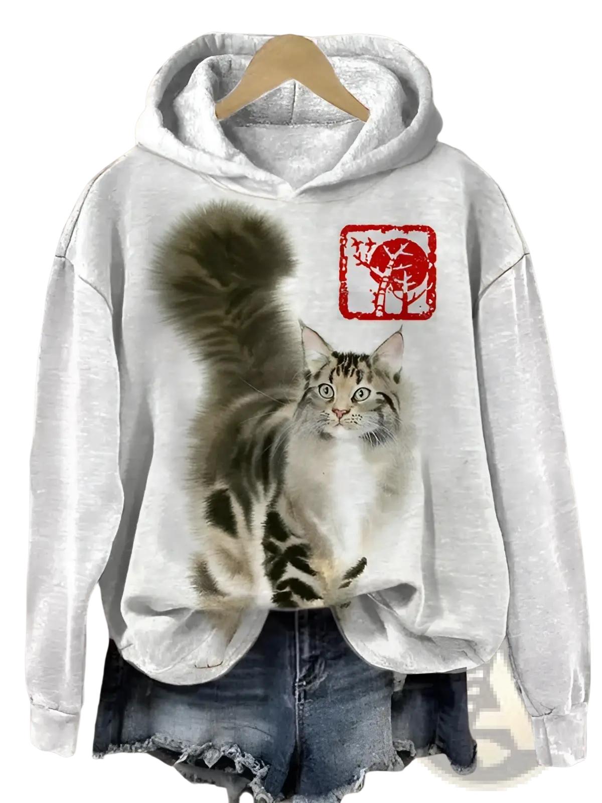 Men's Graphic Print Pullover Hooded Sweatshirt