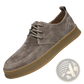 Men's Gray Suede Lace Up Casual Flat Shoes
