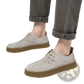 Men's Gray Suede Lace Up Casual Flat Shoes