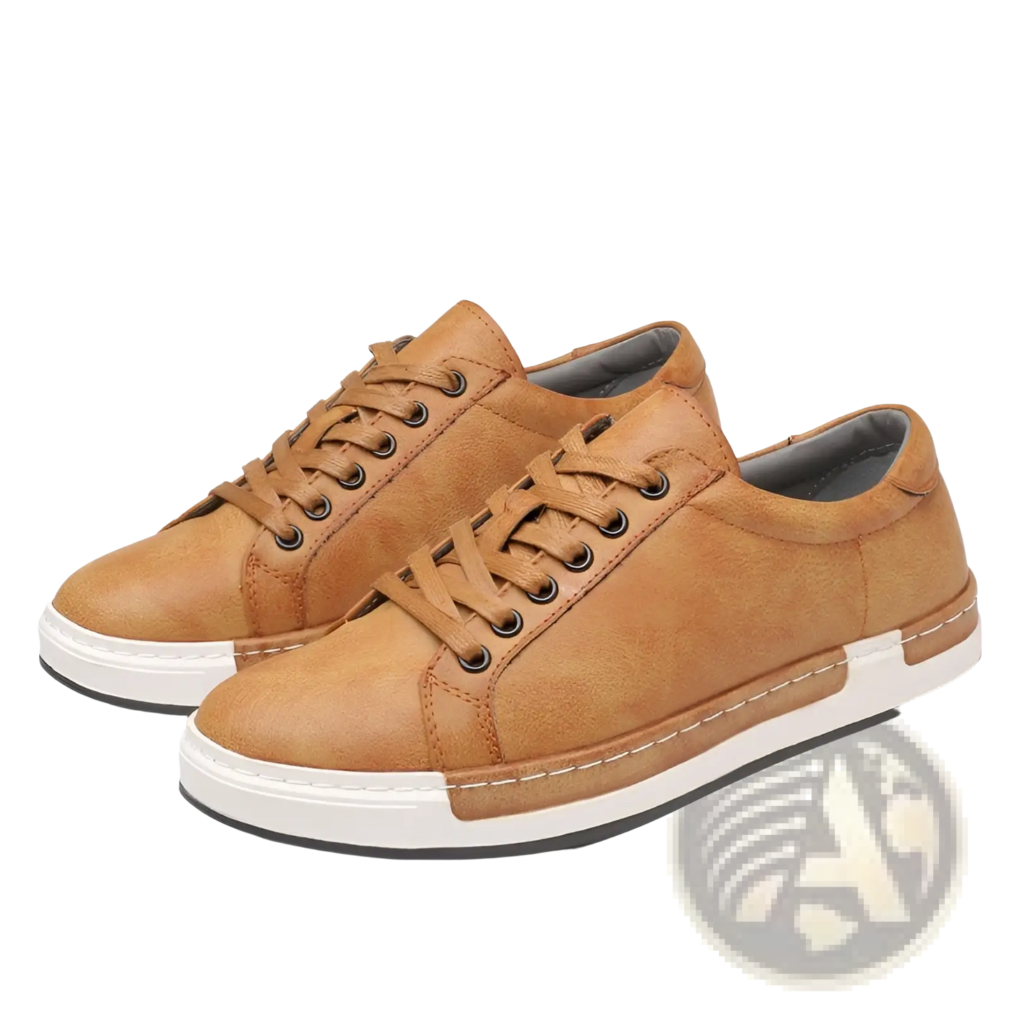 Men's Handmade Leather Low Top Sneakers Casual Shoes