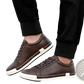 Men's Handmade Leather Low Top Sneakers Casual Shoes
