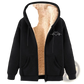 Men's Heartbeat Sherpa Lined Zip Up Winter Fleece Hoodie