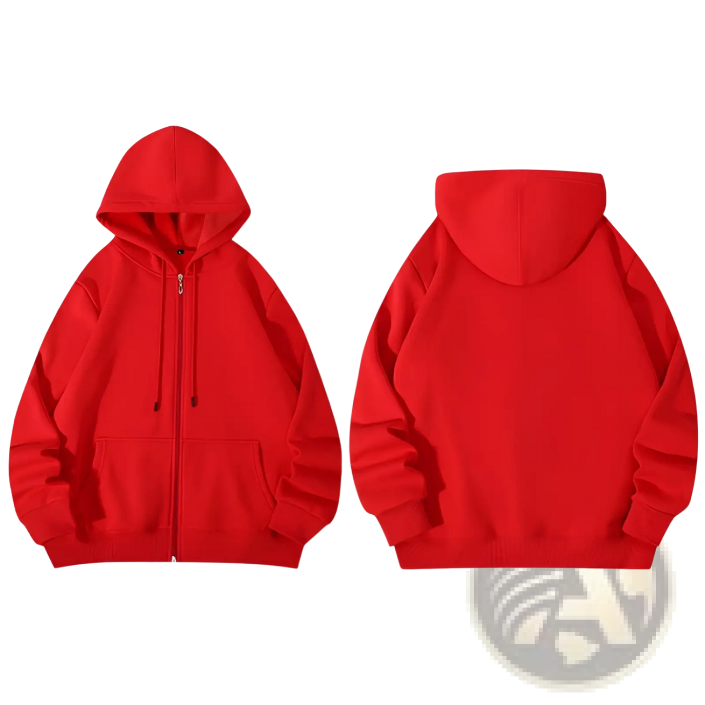 Men's Heavyweight Plus Size Fleece Zip Hoodie