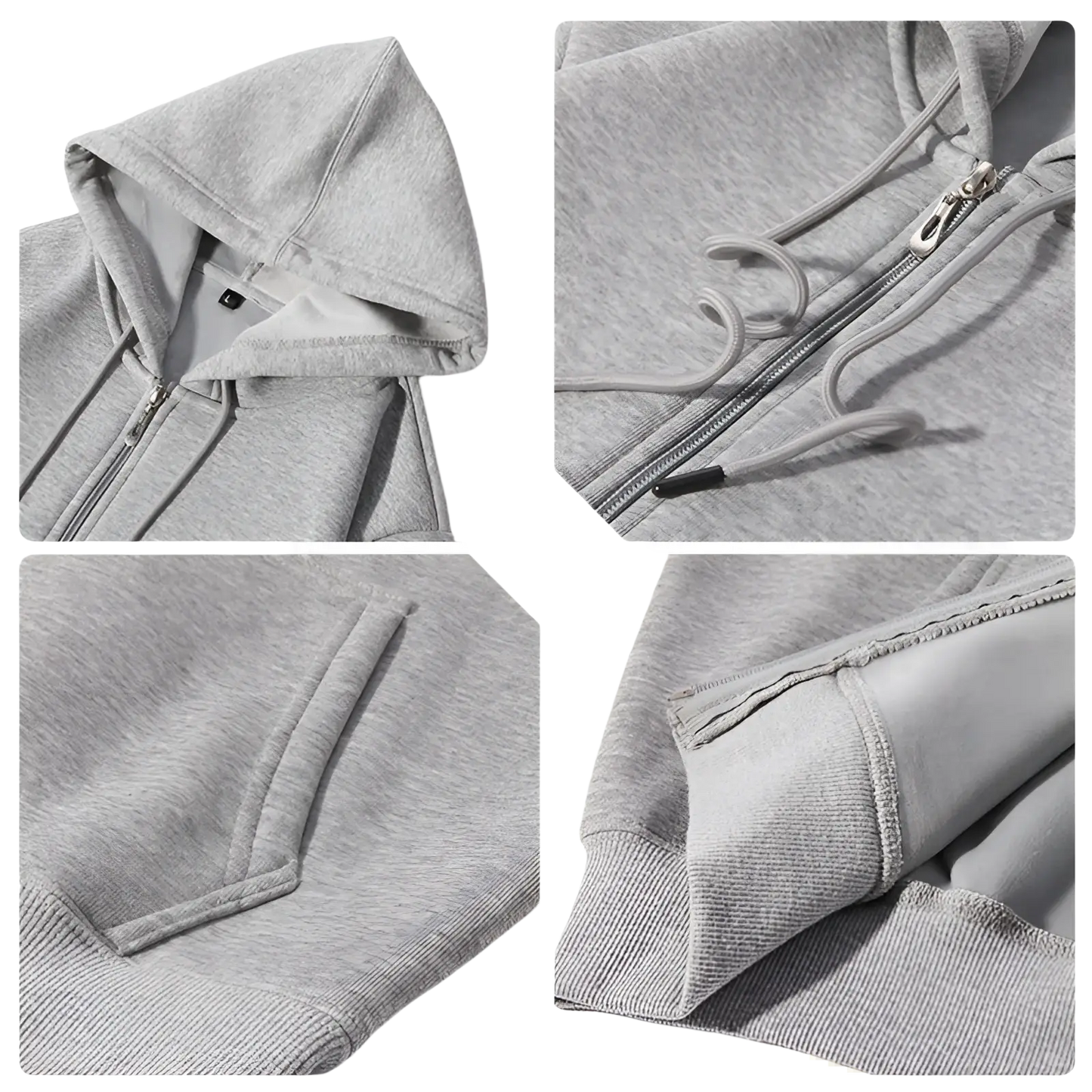 Men's Heavyweight Plus Size Fleece Zip Hoodie