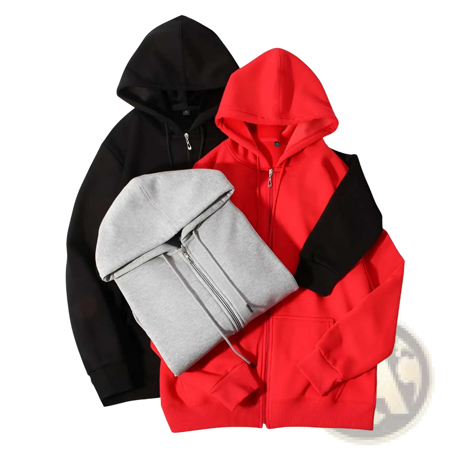Men's Heavyweight Plus Size Fleece Zip Hoodie