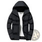 Men's Hooded Quilted Puffer Jacket with Zipper Closure