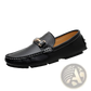 Men's Horsebit Leather Loafers with Plush Winter Lining
