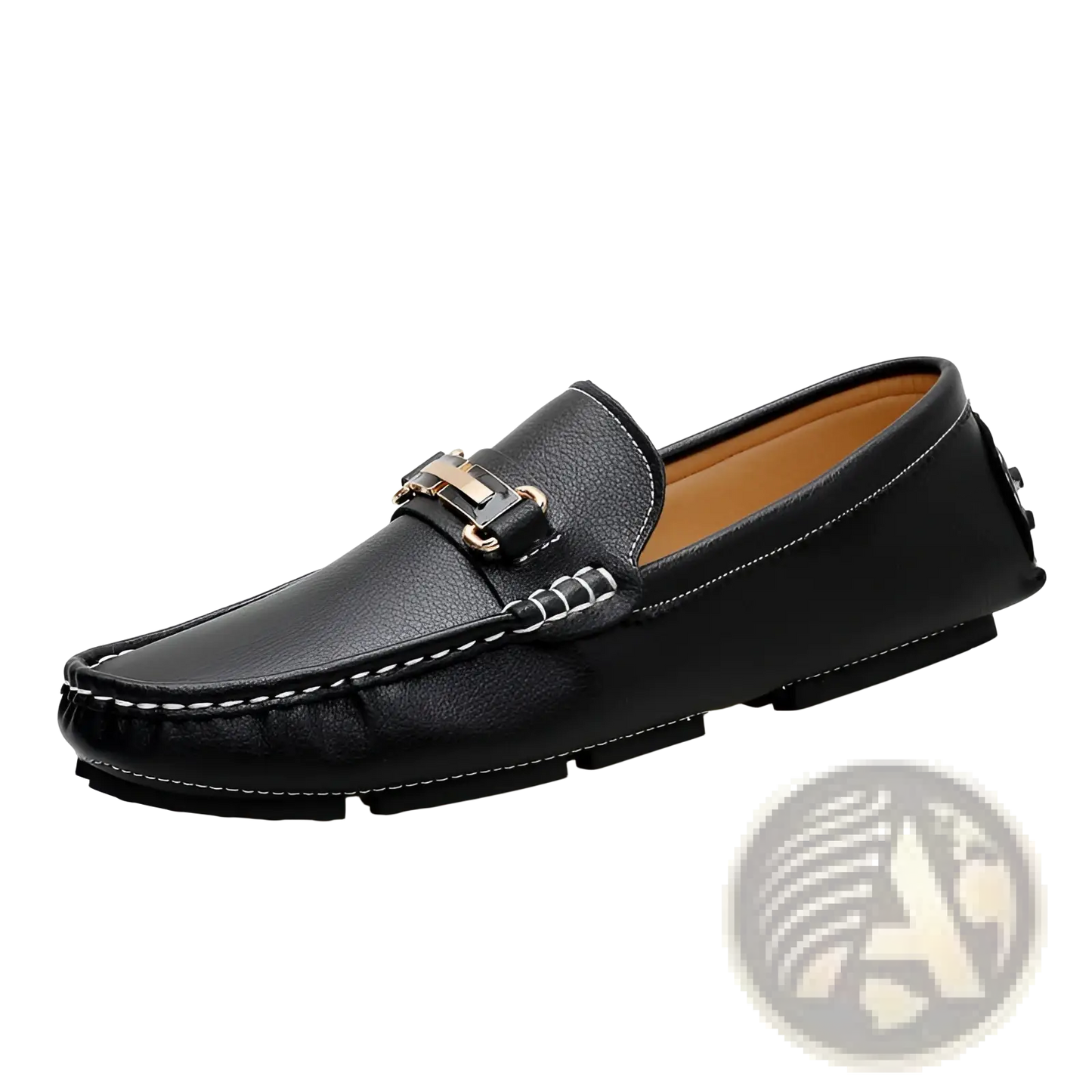 Men's Horsebit Leather Loafers with Plush Winter Lining