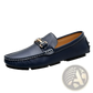 Men's Horsebit Leather Loafers with Plush Winter Lining