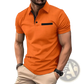 Men's Jacquard Plaid Sport Polo Shirt with Contrast Trim