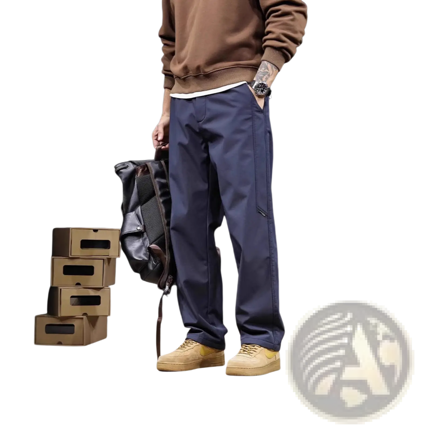 Men's Japanese Retro Wide Leg Cargo Pants