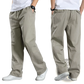 Men's Japanese Style Cotton Straight Leg Workwear Pants