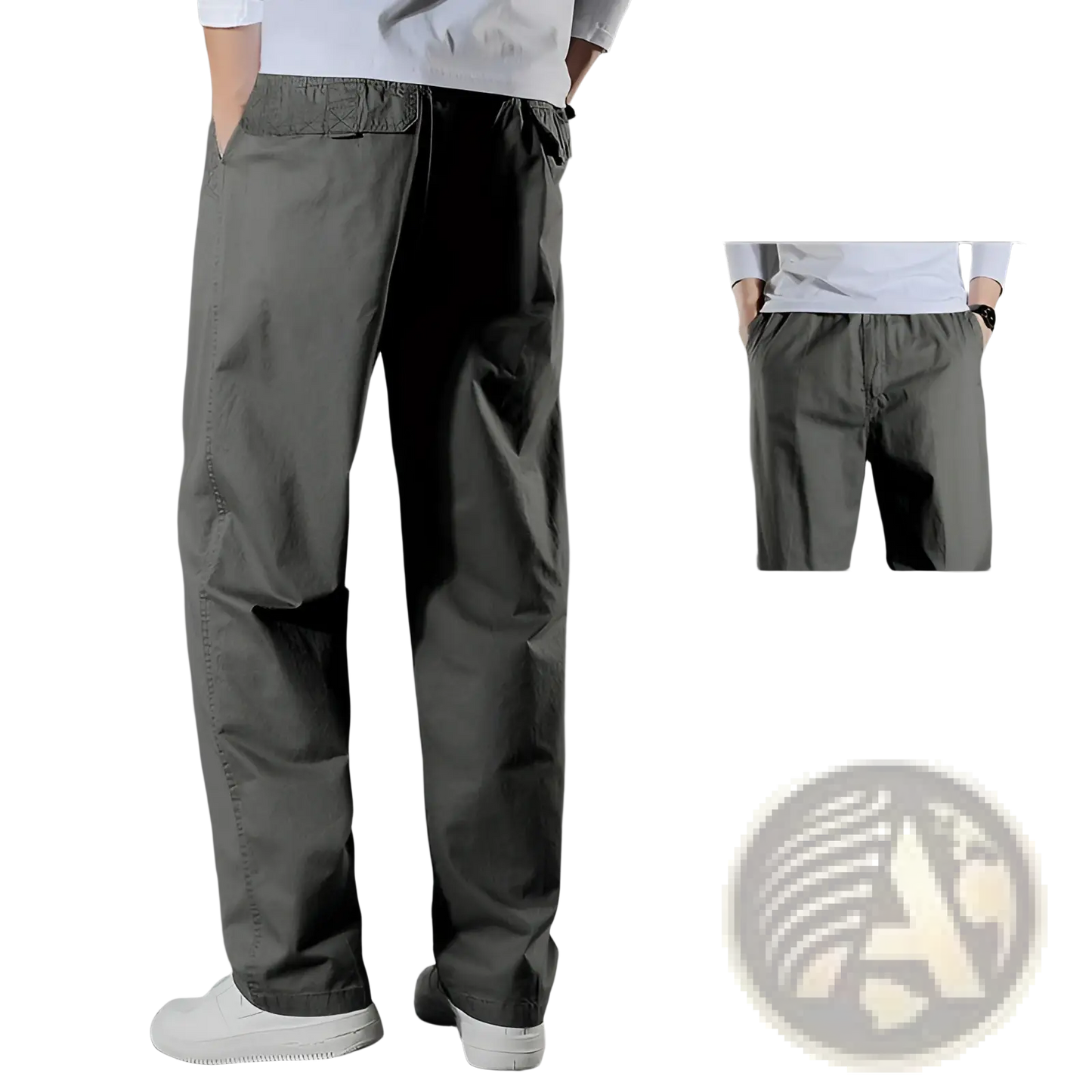 Men's Japanese Style Cotton Straight Leg Workwear Pants