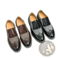Men's Korean Style Woven Leather Brogue High Top Shoes