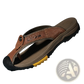 Men's Leather Beach Sandals Outdoor Sport Flip Flops