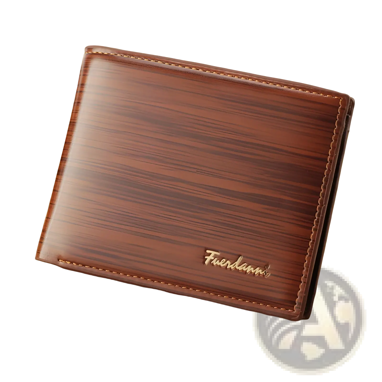 Men's Leather Bifold Wallet with Card Slots and Id Window