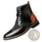 Men's Leather Brogue Boots Two Tone High Top Shoes