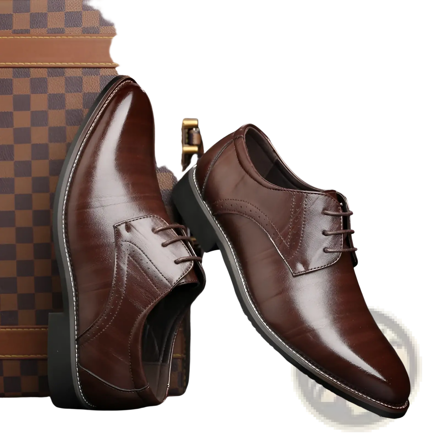 Men's Leather Brogue Oxford Dress Shoes