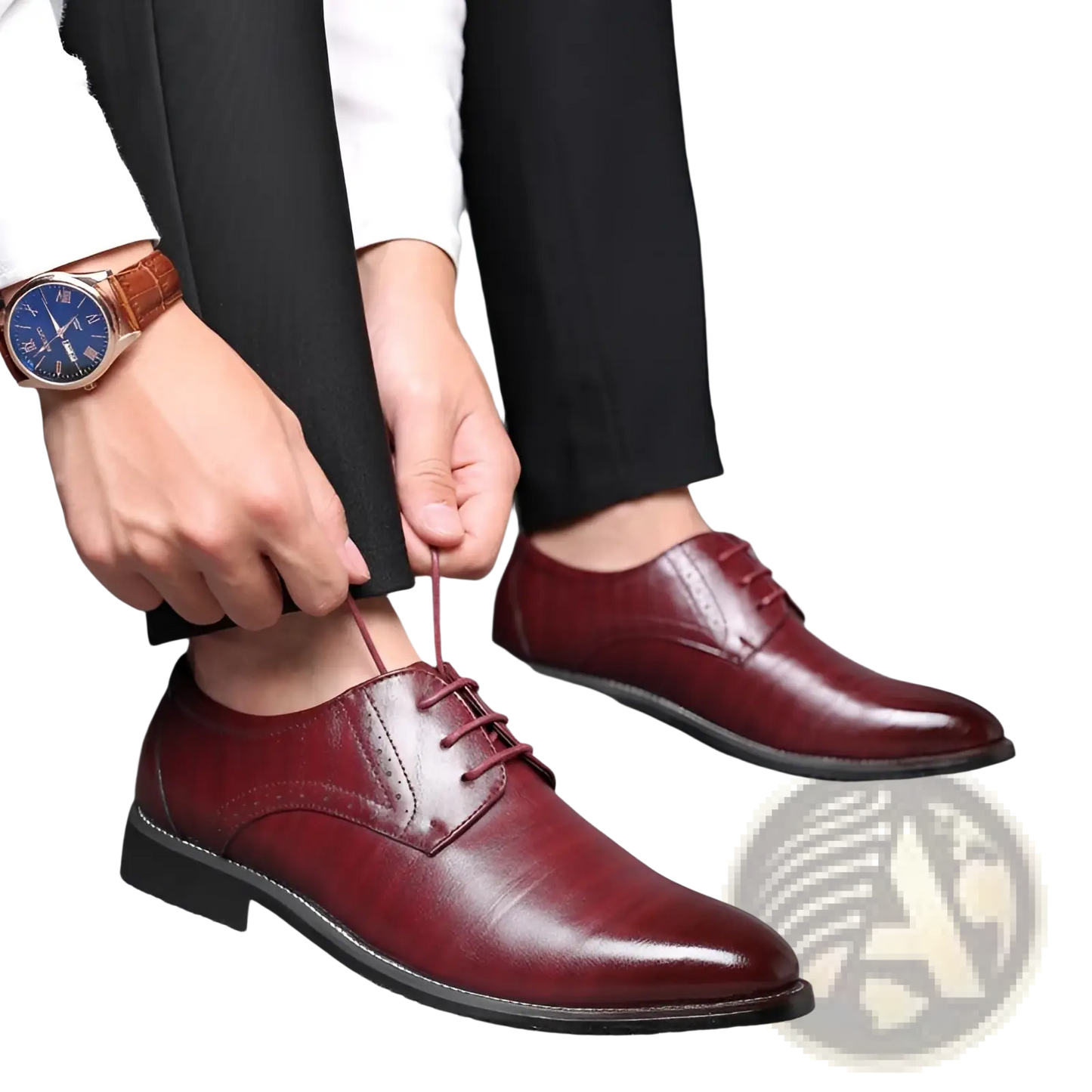 Men's Leather Brogue Oxford Dress Shoes