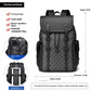 Men's Leather Business Travel Backpack with Laptop Sleeve