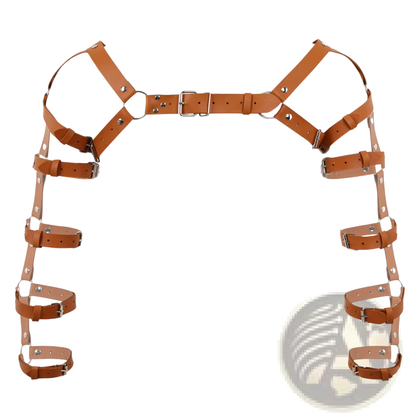 Men's Leather Chest Harness with Adjustable Straps
