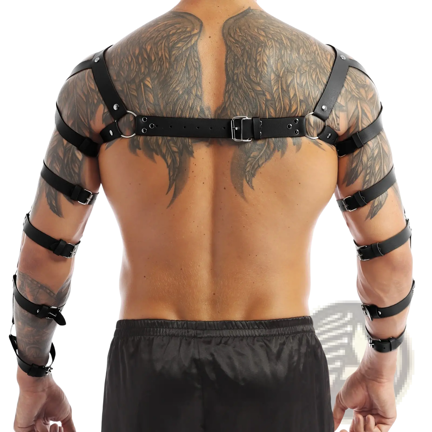 Men's Leather Chest Harness with Adjustable Straps