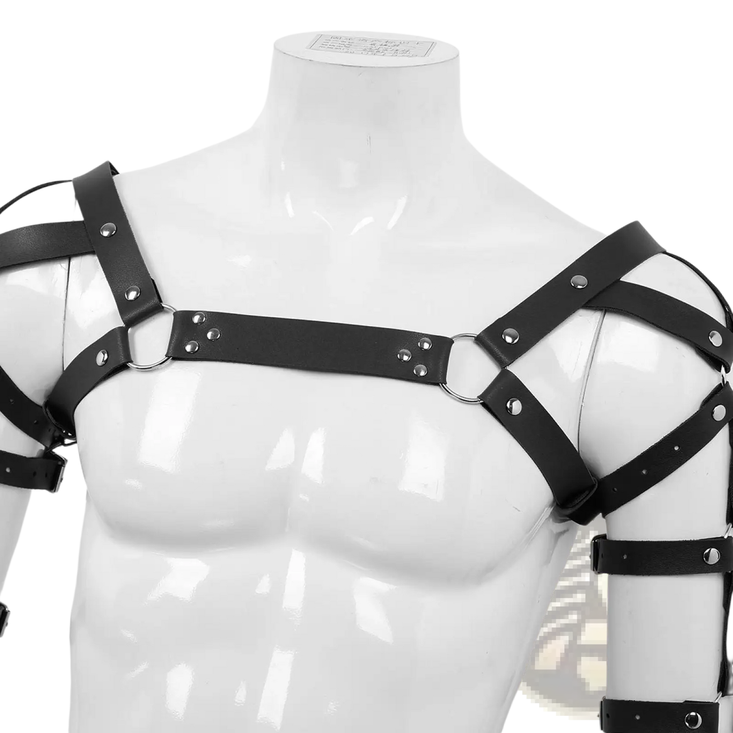 Men's Leather Chest Harness with Adjustable Straps