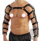 Men's Leather Chest Harness with Adjustable Straps