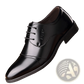 Men's Leather Dress Shoes Polished Lace Up Flats