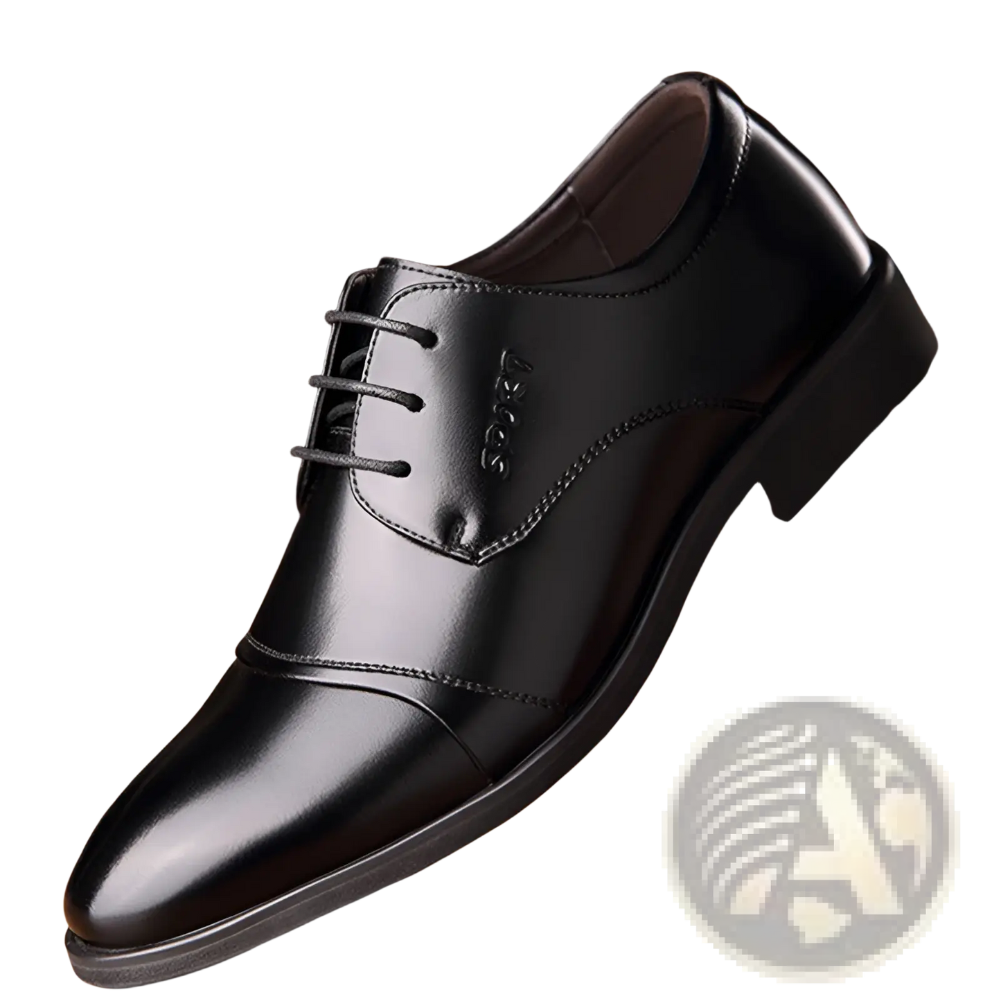 Men's Leather Dress Shoes Polished Lace Up Flats