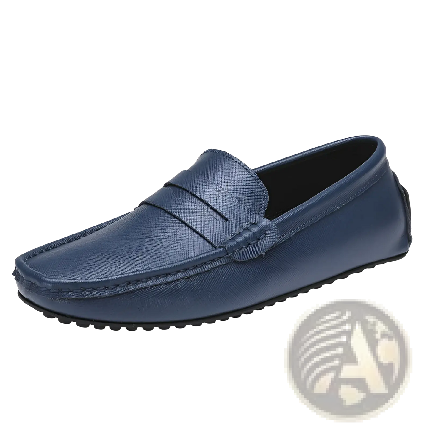 Men's Leather Driving Loafers with Rubber Soles