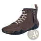 Men's Leather High Top Boots with Side Zipper