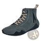 Men's Leather High Top Boots with Side Zipper