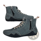 Men's Leather High Top Boots with Side Zipper