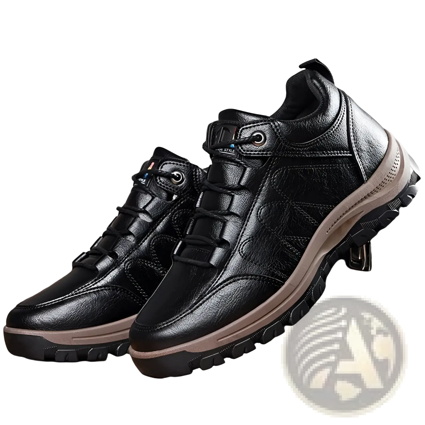 Men's Leather Hiking Boots Rugged Outdoor Shoes