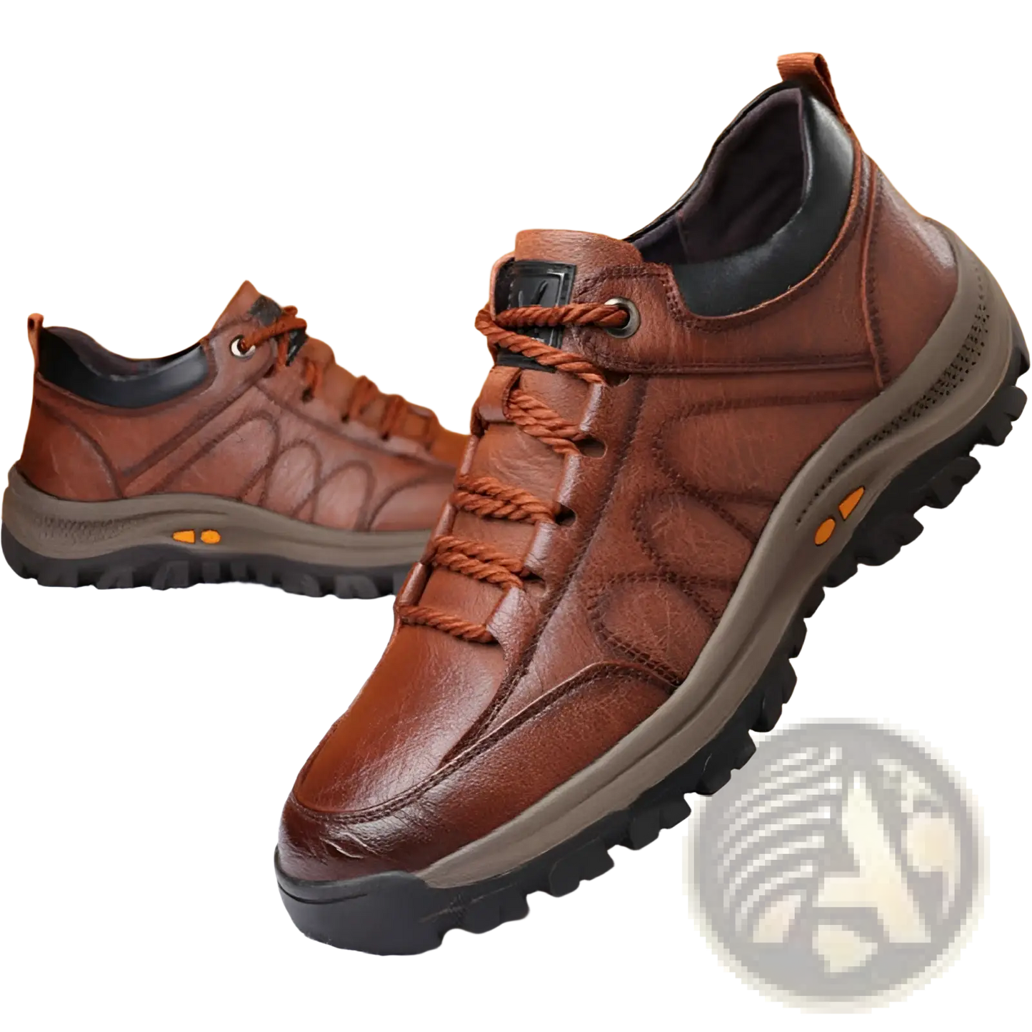 Men's Leather Hiking Shoes Vintage Casual Footwear
