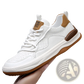Men's Leather Perforated Breathable Sneakers